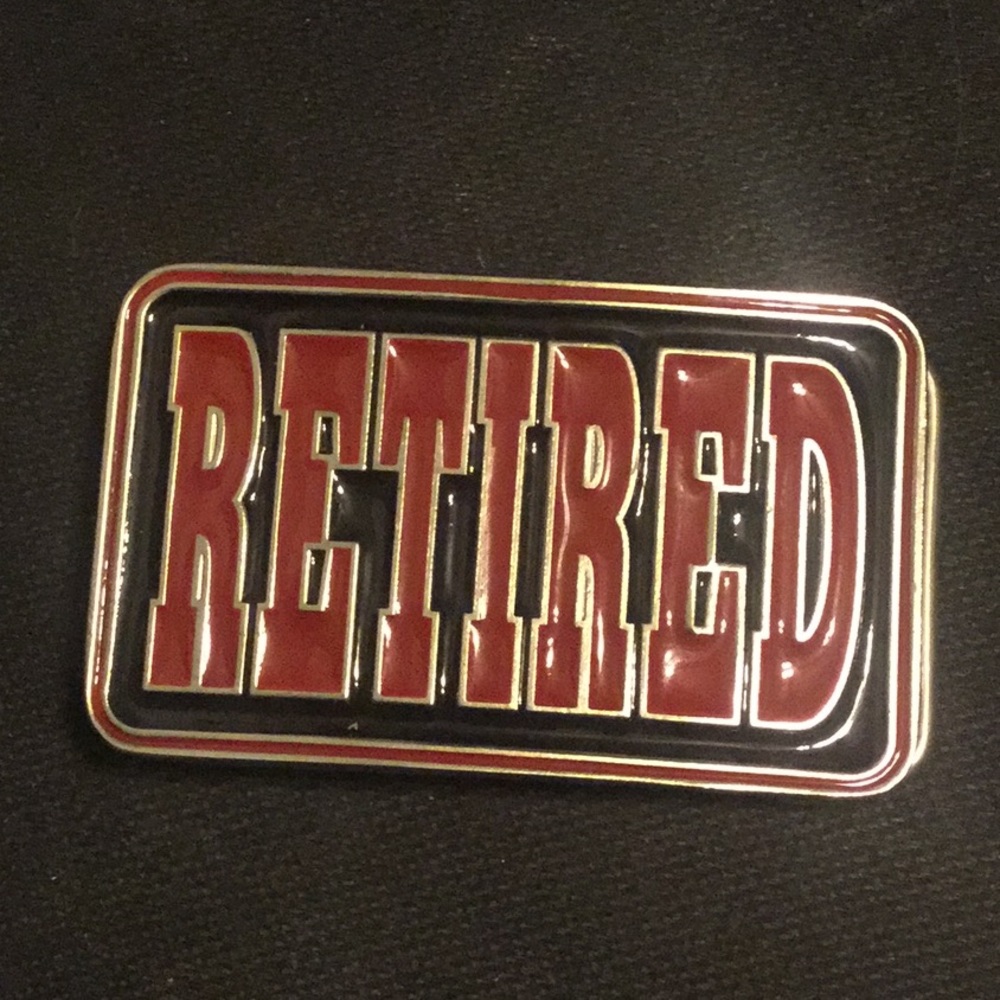 Retired pewter Belt Buckle